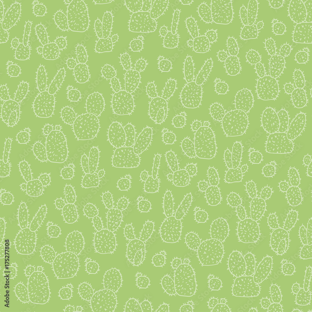Cactus seamless pattern vector background. Vector seamless background with cactus and opuntia on white background. Ready for printing on textile and other seamless design. Cactus seamless pattern vector background. Vector seamless background with cactus and opuntia on white background. Ready for printing on textile and other seamless design.
