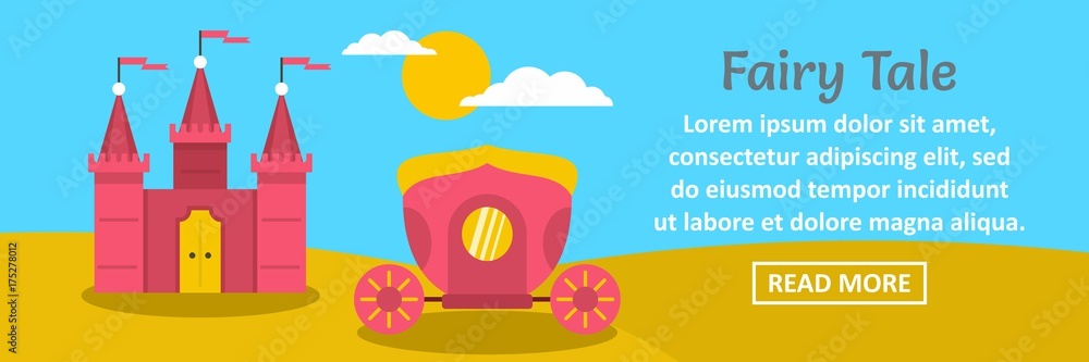Fairy tale banner horizontal concept Fairy tale banner horizontal concept