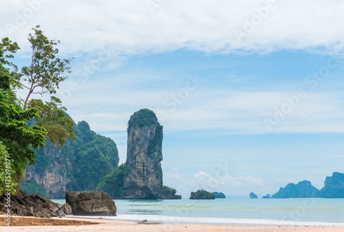 beautiful scenic landscape in a sunny season in Thailand  Krabi province