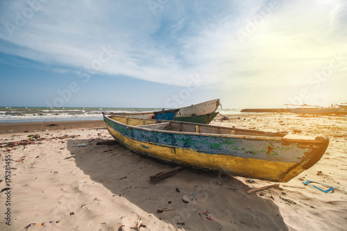 Traditional Canoe and Beautiful Beach 