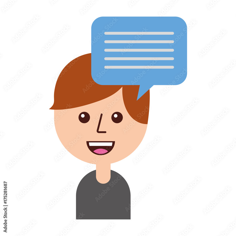 young boy speech bubble conversation talk young boy speech bubble conversation talk