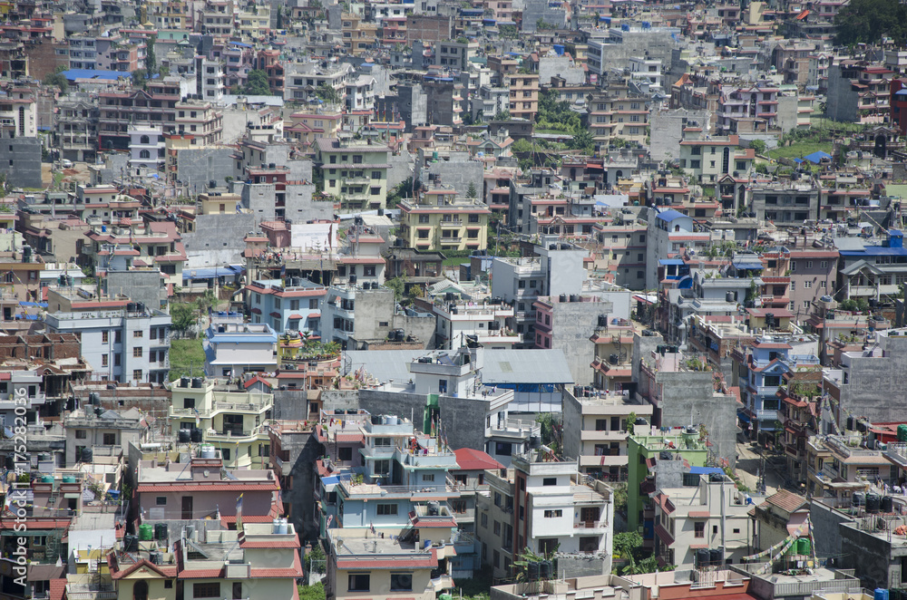 View of the houses of Kathmandu, Nepal