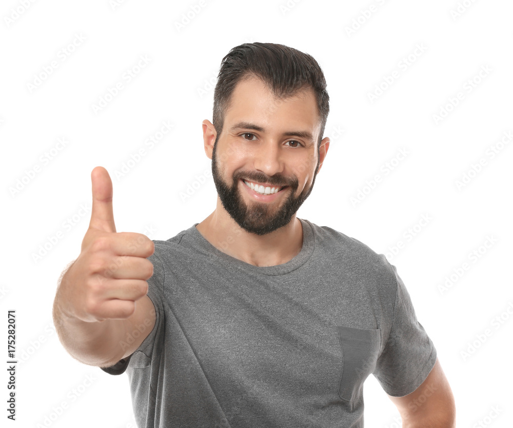 Handsome man on white background Handsome man on white background
