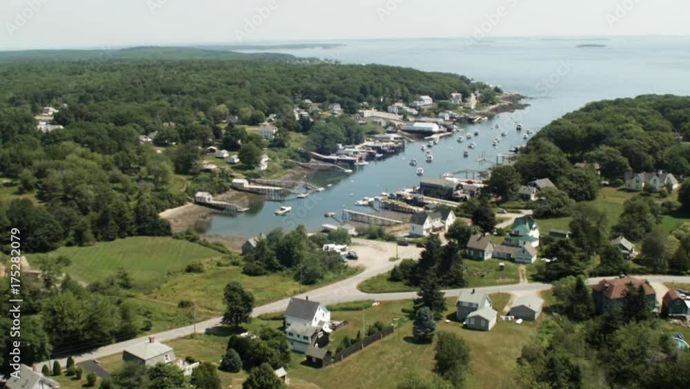 Aerial, New Harbor in Maine Aerial, New Harbor in Maine