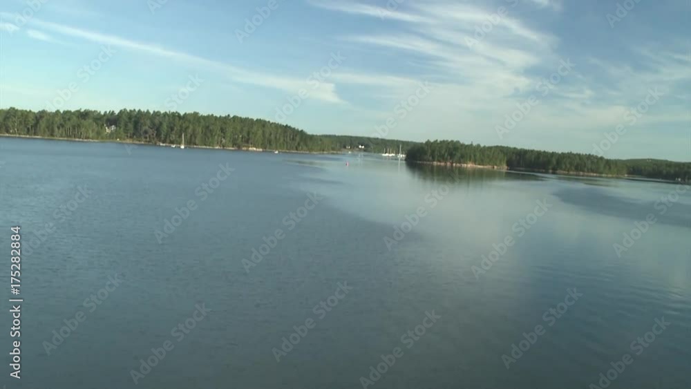 Sailboats docked in Acadia National Park, aerial Sailboats docked in Acadia National Park, aerial