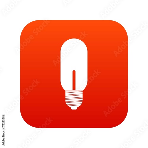 Light bulb icon digital red