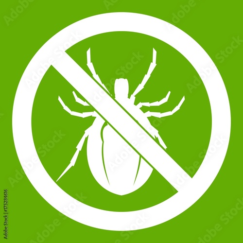 No bug sign icon green