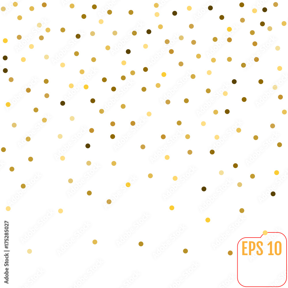 gold glitter background polka dot vector illustration