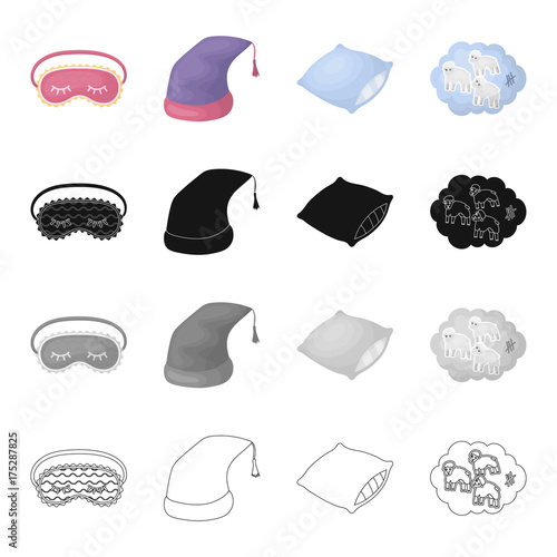 Resting, sleeping, relaxing and other web icon in cartoon style.Fiber, sheep, counting, icons in set collection.