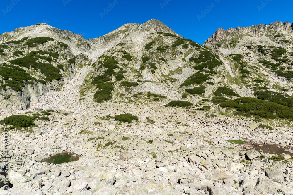 Landscape with Left Kralev Dvor pass, Pirin Mountain, Bulgaria Landscape with Left Kralev Dvor pass, Pirin Mountain, Bulgaria