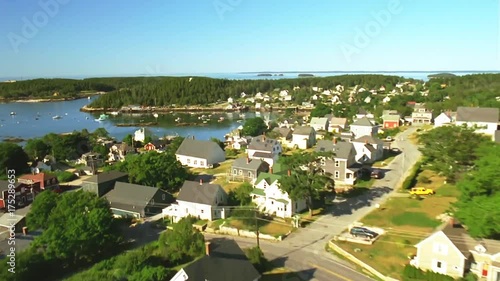 Stonington, Maine on film, aerial photo