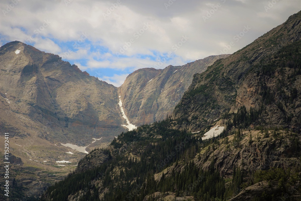 Summer snow in Rocky Mountains Summer snow in Rocky Mountains