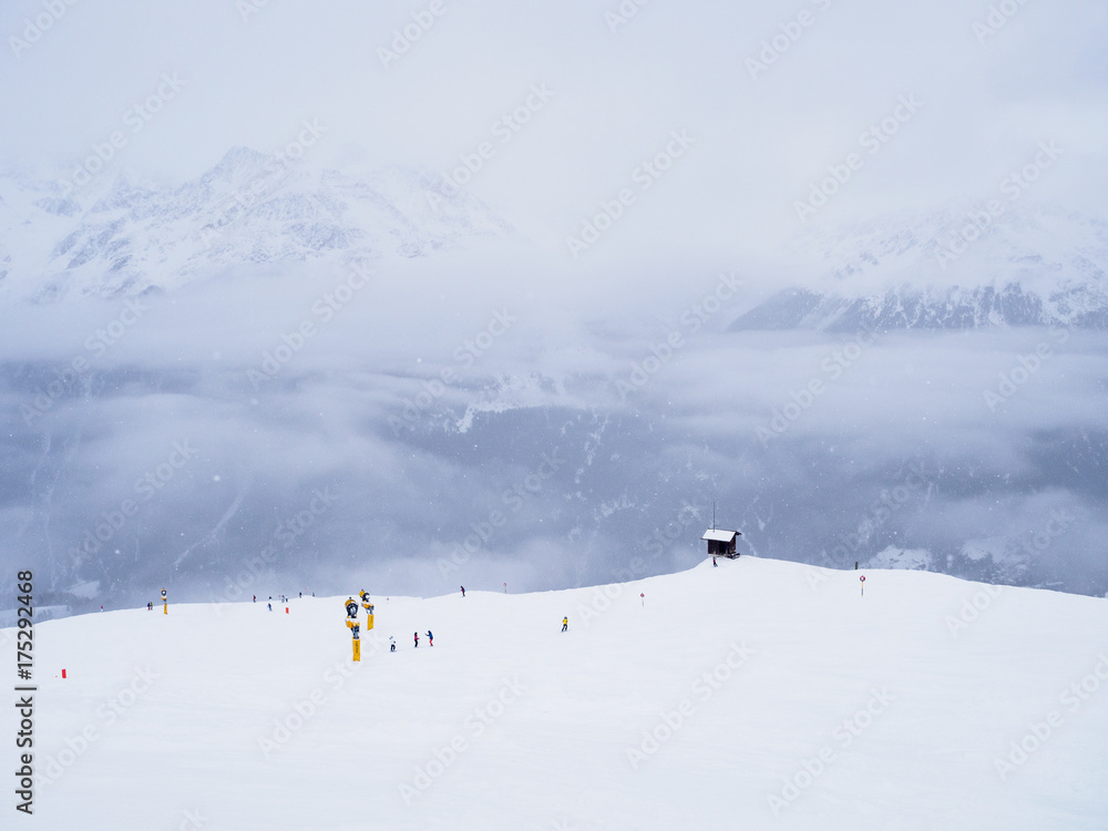 Ski slope landscape