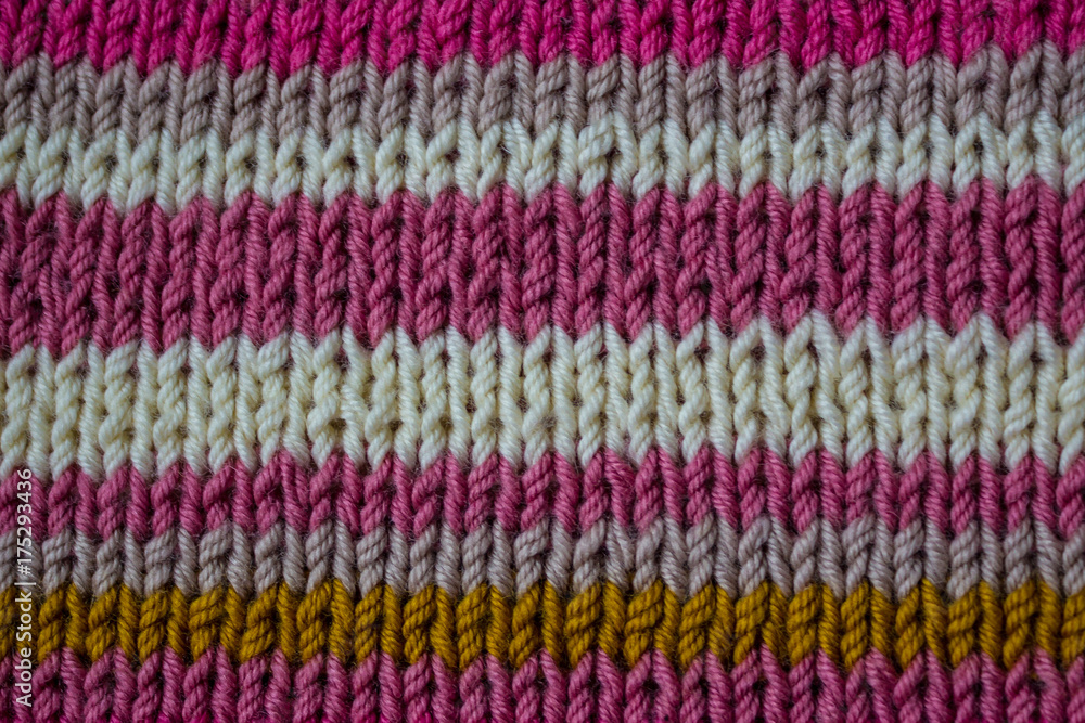 Striped knitted background.