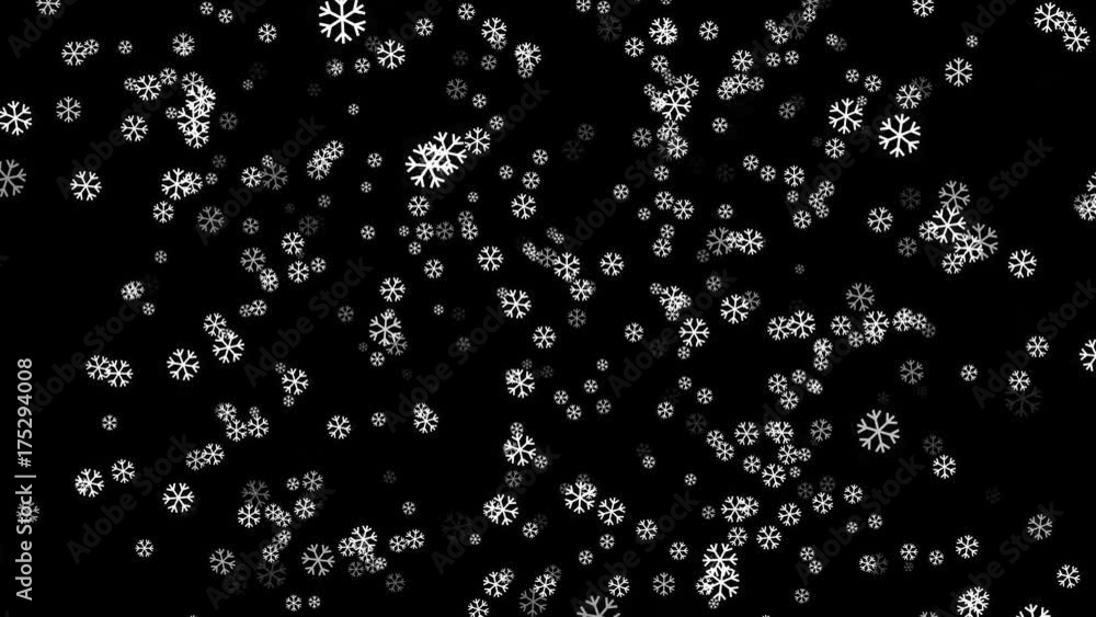 Greeting Season concept.Isolated colorful snow falling on black background in 4K (UHD) Greeting Season concept.Isolated colorful snow falling on black background in 4K (UHD)