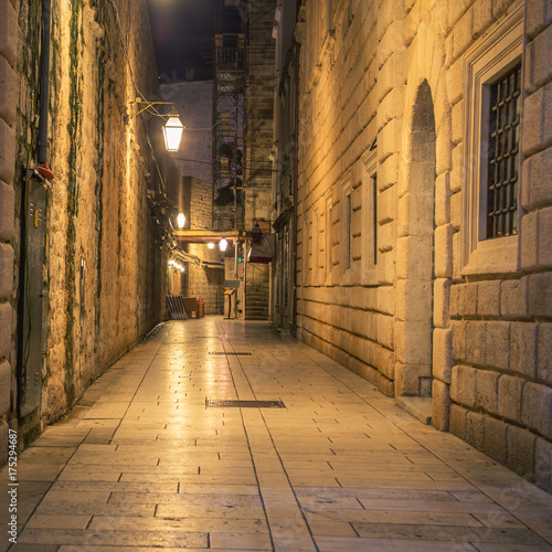 street at night dubrovnik © rusty elliott