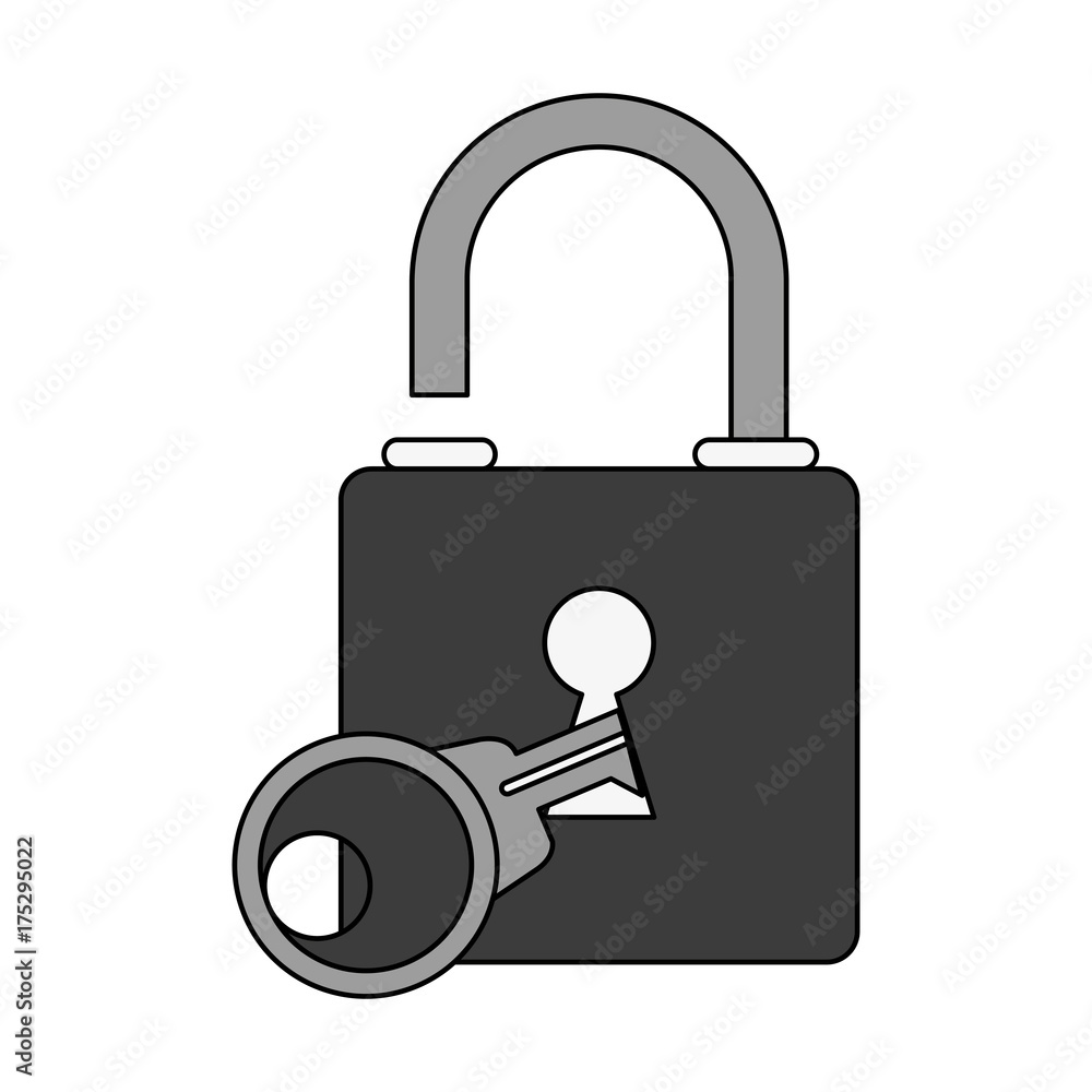 Padlock and key icon vector illustration graphic design Padlock and key icon vector illustration graphic design
