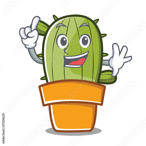 Finger cute cactus character cartoon