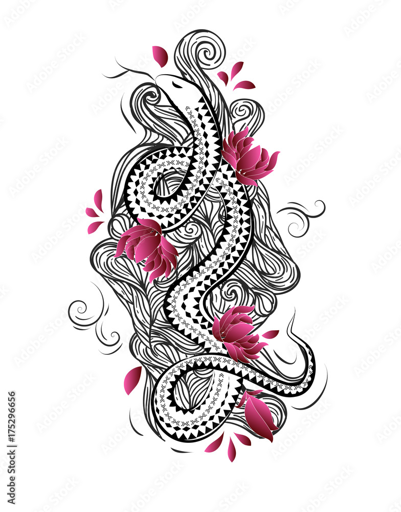 10 Best Snake And Flower Tattoo Ideas Collection By Daily Hind News  Daily  Hind News