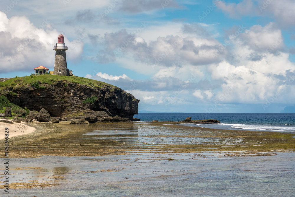 Lighthouse and beach in Sabtang island , Batanes