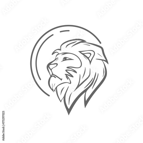 Wallpaper Mural Circle with head lion Torontodigital.ca