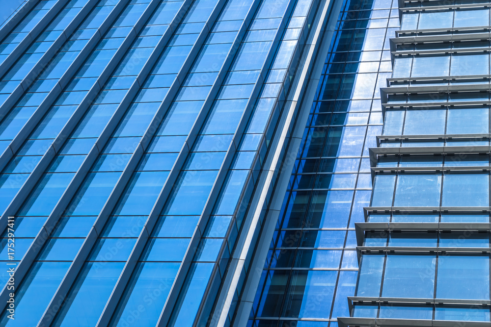 detail shot of modern business buildings in city detail shot of modern business buildings in city