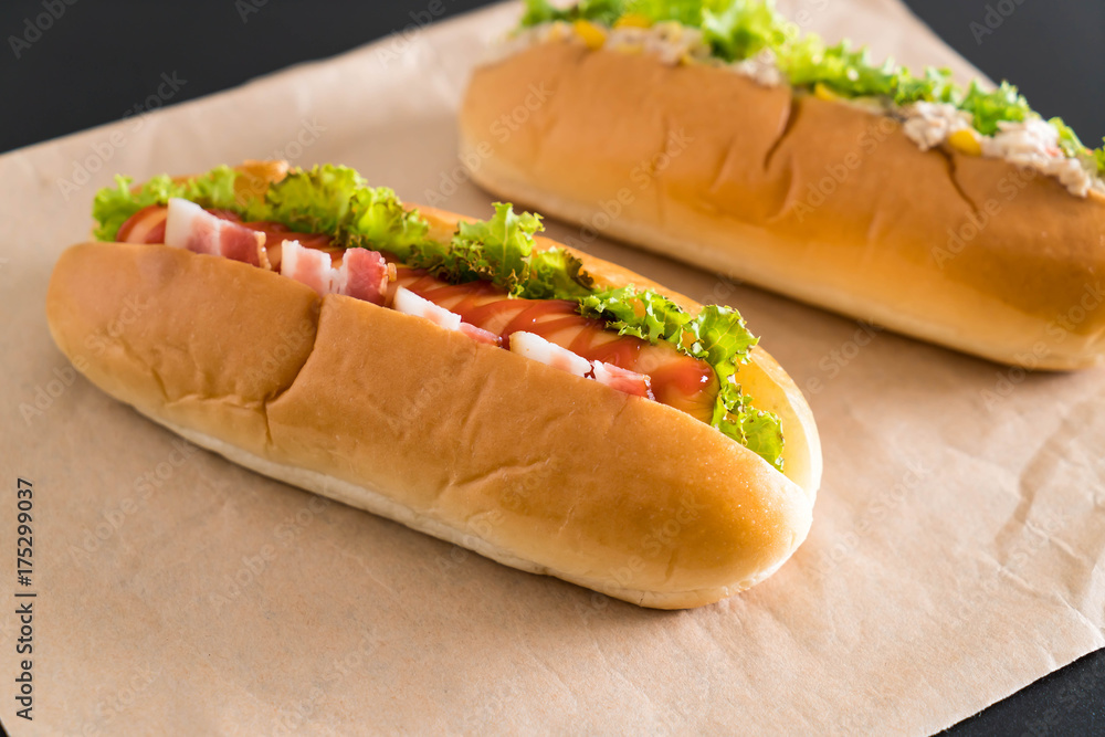 tuna corn salad hotdog and bacon sausage hotdog tuna corn salad hotdog and bacon sausage hotdog