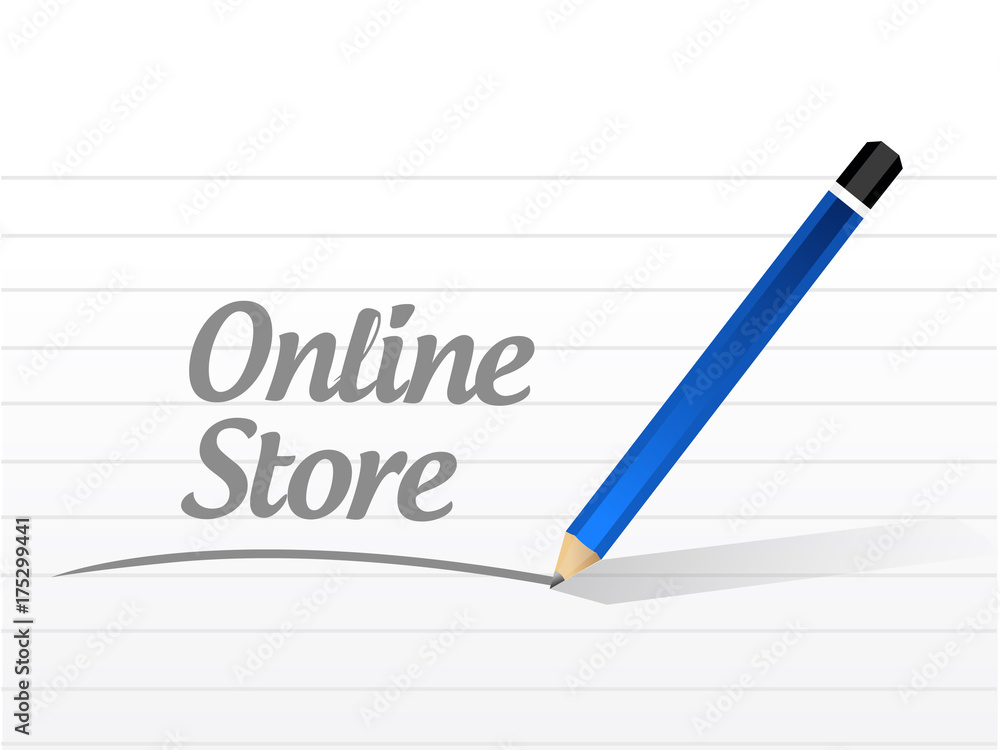 online store message sign concept online store message sign concept