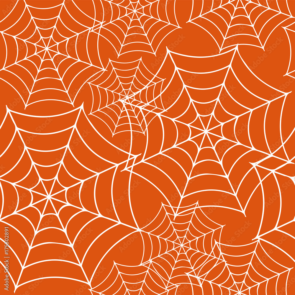 背景素材 蜘蛛の巣 Halloween Pattern Stock Vector Adobe Stock