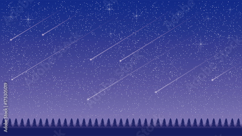 星空と流星