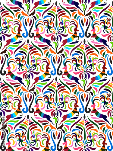 Vector Otomi Style  Pattern