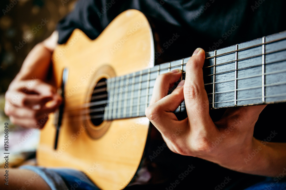 musician playing acoustic guitar, live music background musician playing acoustic guitar, live music background