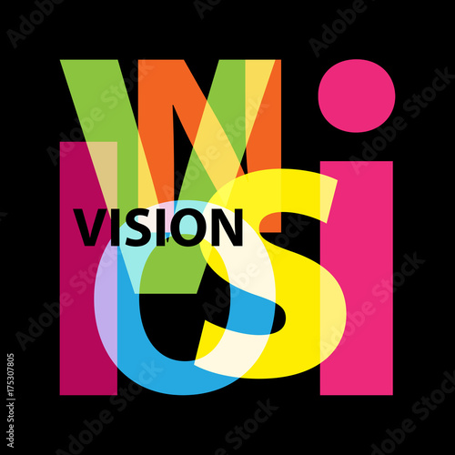 Vector vision. Broken text