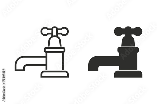 Faucet vector icon.