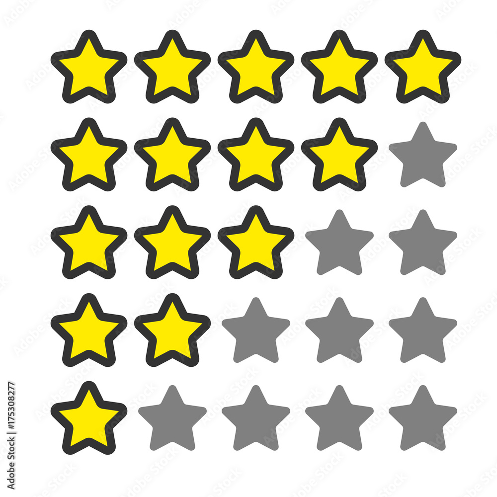 5 star rating. Vector icon for web and your other design 5 star rating. Vector icon for web and your other design