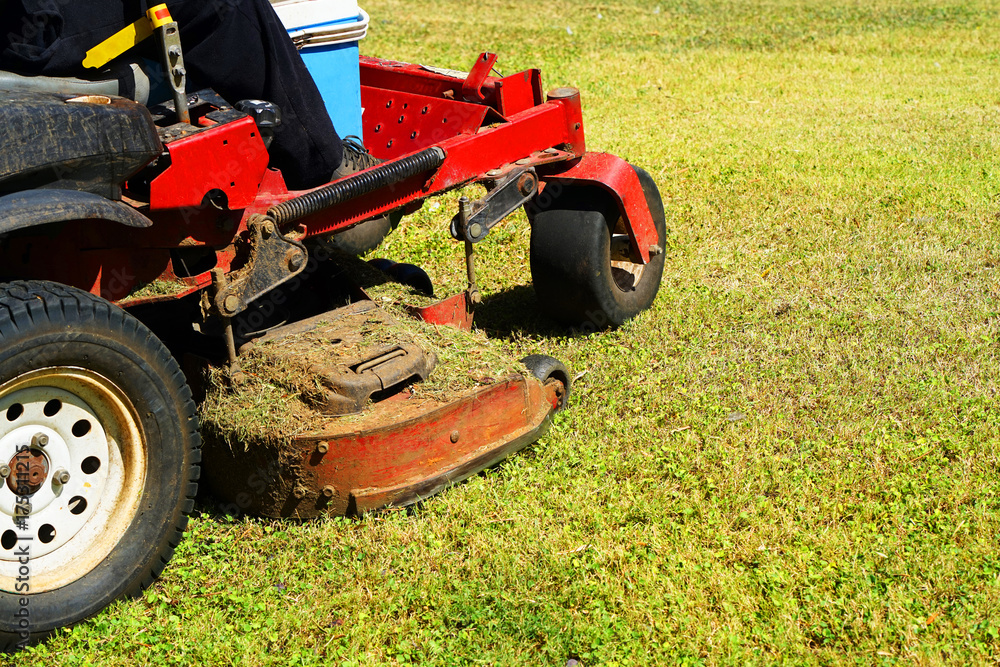 Obraz premium Lawn Care. Riding Mower. Grass