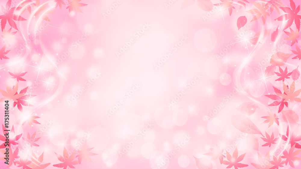 Obraz premium 秋のイメージ 輝く紅葉と落ち葉