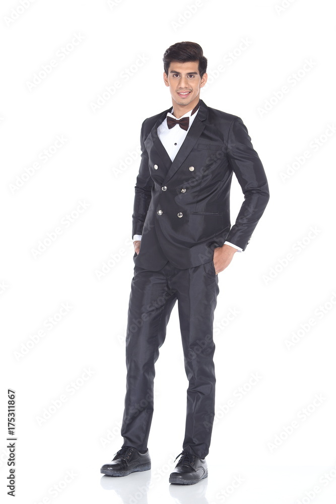 Figure, Business Man Stand in dark Blue Black Suit Figure, Business Man Stand in dark Blue Black Suit