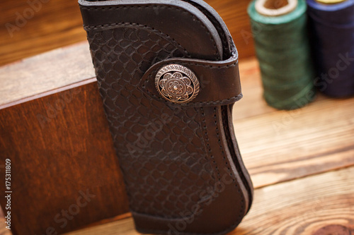 Brown leather wallet