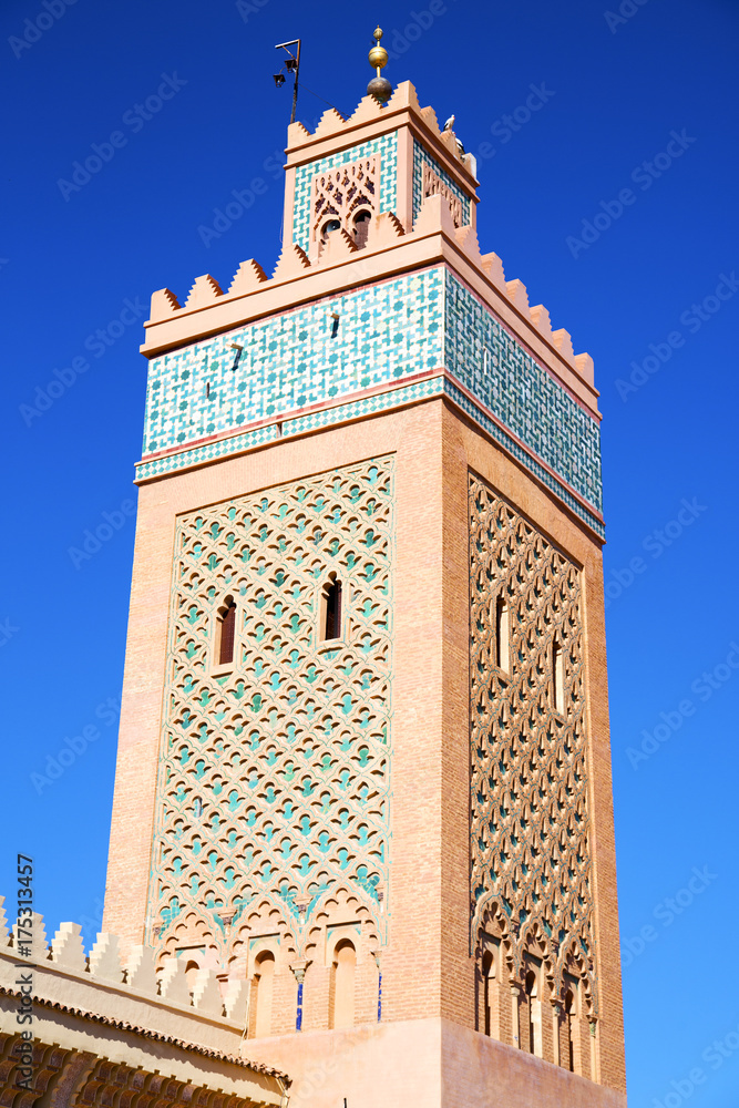   maroc africa minaret and the   sky