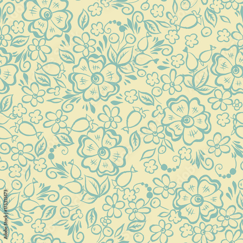 Floral seamless vector pattern © antalogiya