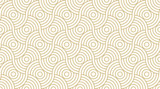 Pattern seamless circle abstract wave background stripe gold luxury color and line. Geometric line vector.