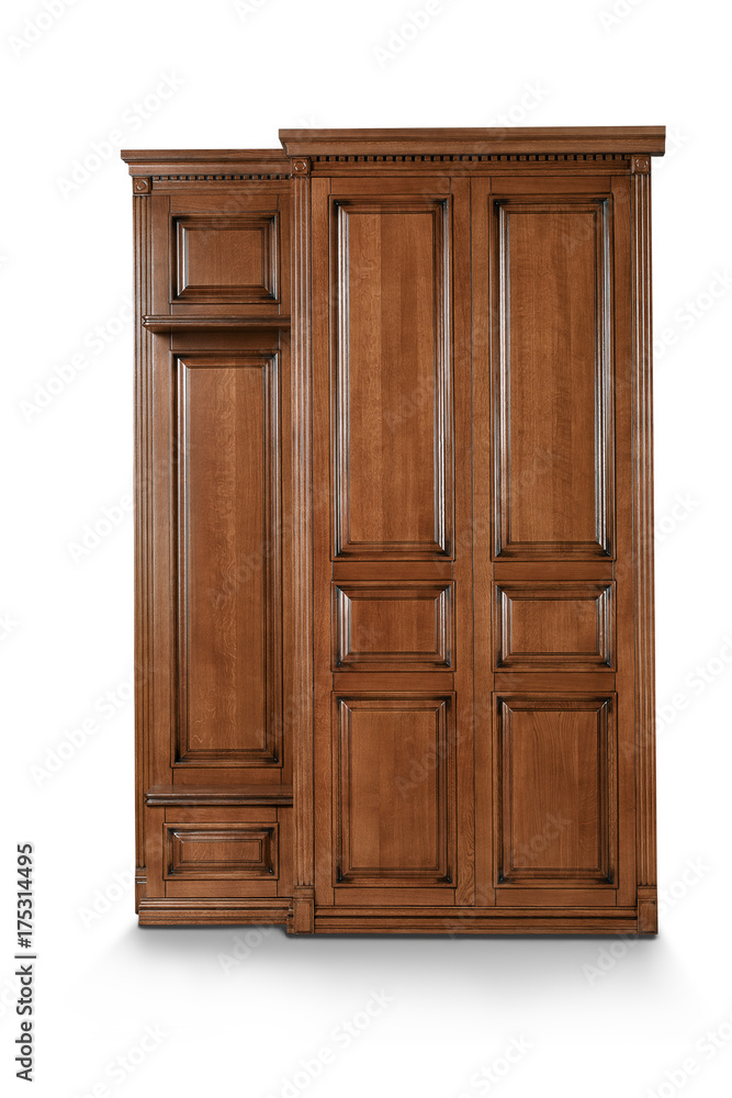 Brown wooden Cabinet on white background Brown wooden Cabinet on white background
