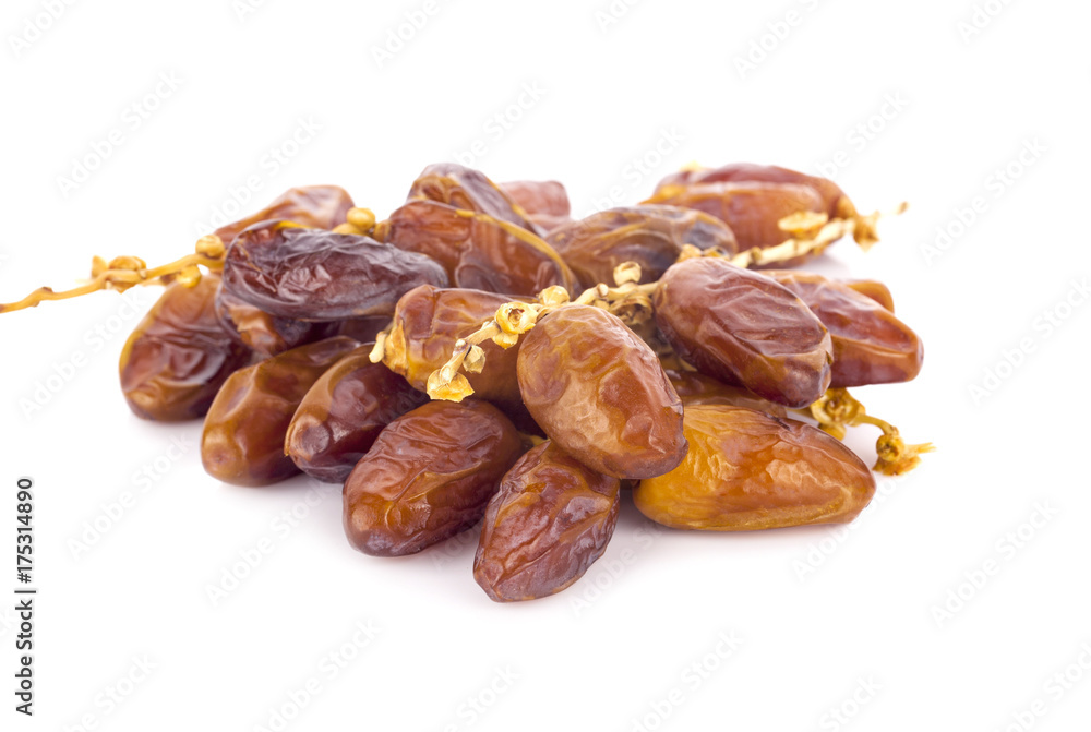 dried fruits from date palm isolated on white background dried fruits from date palm isolated on white background