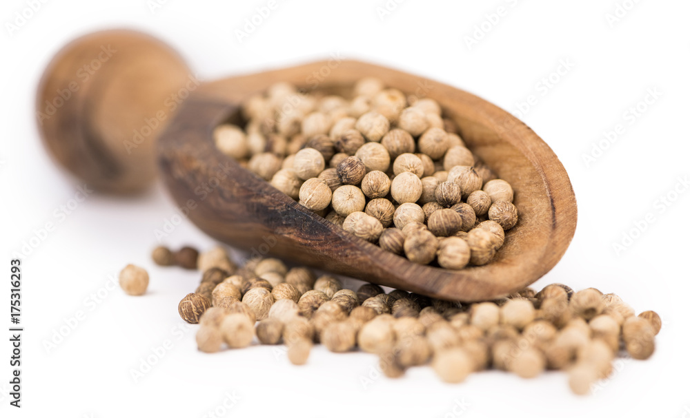 Portion of White Pepper isolated on white Portion of White Pepper isolated on white