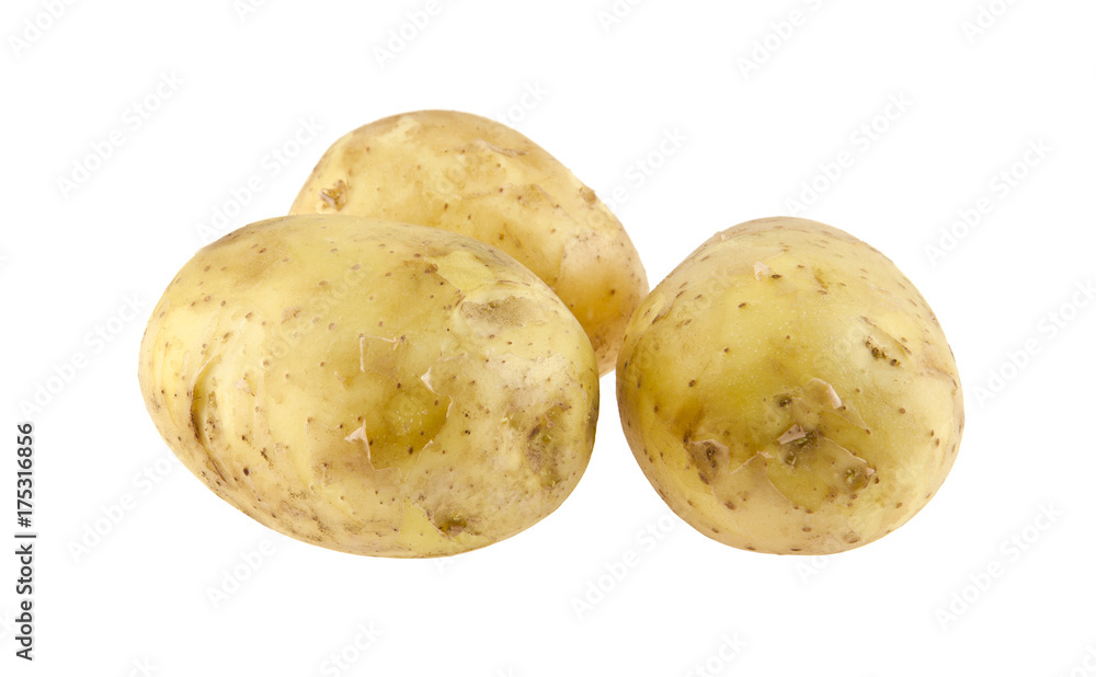 Potato isolated on white background closeup Potato isolated on white background closeup