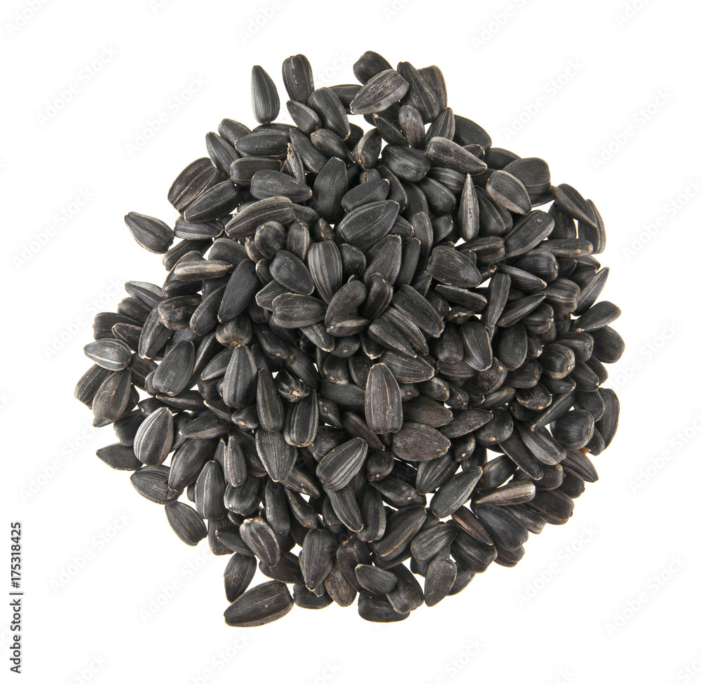 sunflower seeds isolated on white background closeup sunflower seeds isolated on white background closeup