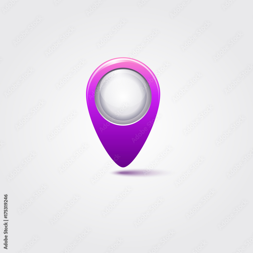 purple map marker vector illustration Stock Vector | Adobe Stock