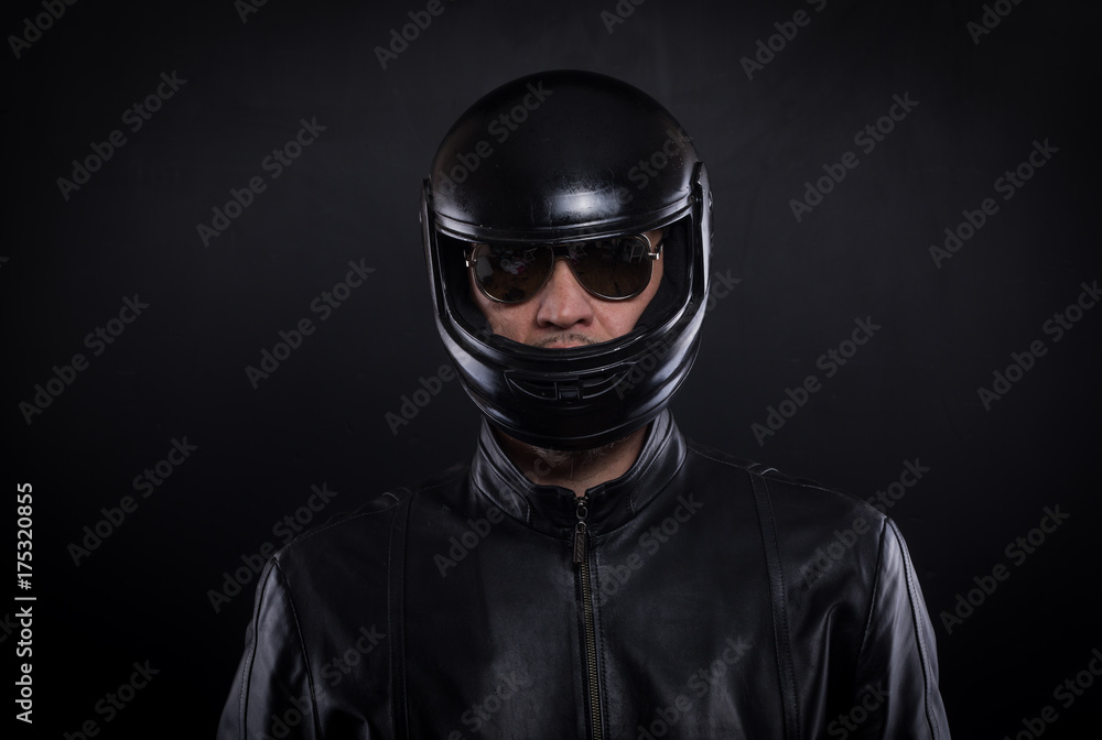portrait of a biker