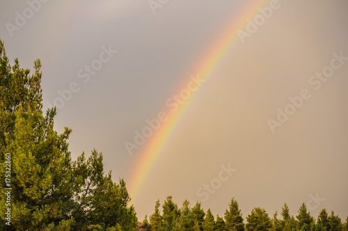 Rainbow, sky, nature, rain, landscape © Julija